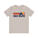 Retro Ski Bum T-shirt, Mountain Tee, Vintage Ski Bum Unisex Jersey Shirt, Outdoor Hiking Apparel-5