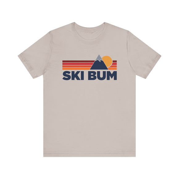 Retro Ski Bum T-shirt, Mountain Tee, Vintage Ski Bum Unisex Jersey Shirt, Outdoor Hiking Apparel