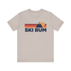 Retro Ski Bum T-shirt, Mountain Tee, Vintage Ski Bum Unisex Jersey Shirt, Outdoor Hiking Apparel