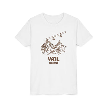 Vail, Colorado Youth T-Shirt — Vintage Gondola Ski Mountain Tee - 0