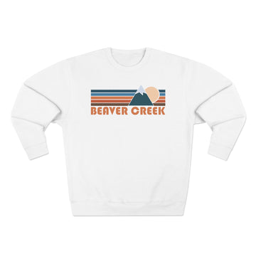 Buy white Premium Beaver Creek, Colorado Retro Mountain Graphic Sweatshirt