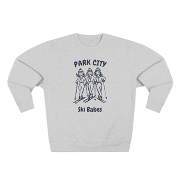 Buy heather-grey Premium Park City, Utah Ski Babes Sweatshirt