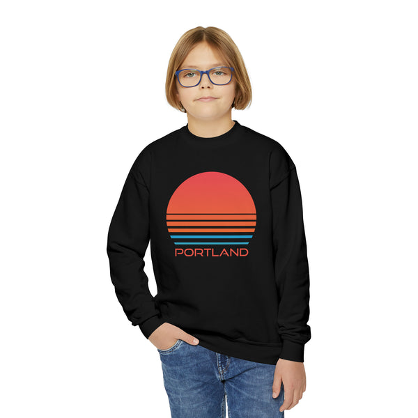 Portland, Oregon Youth Sweatshirt - Unisex Kid's Portland Crewneck Sweatshirt