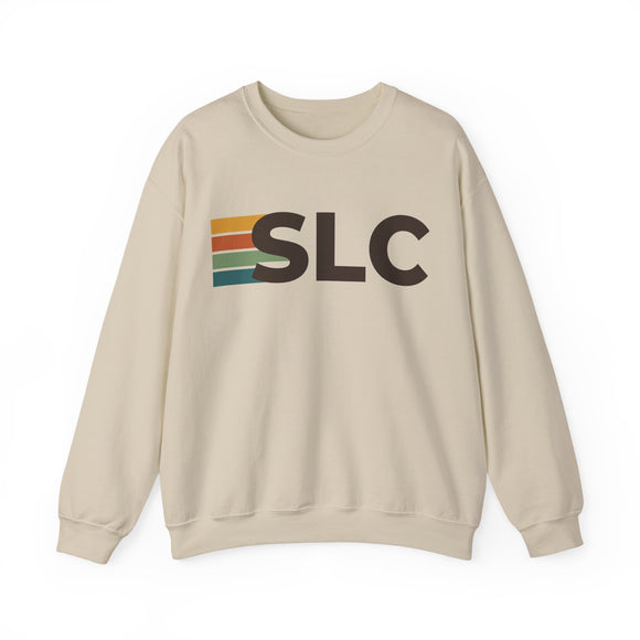 Salt Lake City, Utah SLC Retro Stripe Sweatshirt