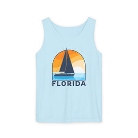 Buy chambray Florida Sailboat Tank Top | Comfort Colors 100% Cotton