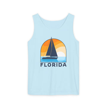 Buy chambray Florida Sailboat Tank Top | Comfort Colors 100% Cotton