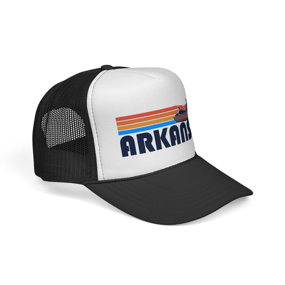 Arkansas Retro PWC Boating Trucker Hat - Vintage Style Arkansas Cap