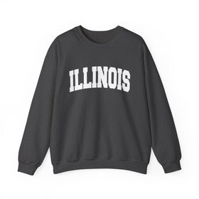 Buy dark-heather Illinois Sweatshirt - Unisex Graphic Crewneck