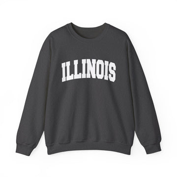 Buy dark-heather Illinois Sweatshirt - Unisex Graphic Crewneck