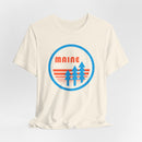 Maine T Shirt - Retro Trees Maine Tee-8