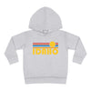 Idaho Toddler Hoodie - Retro Sunrise Unisex Idaho Toddler Sweatshirt