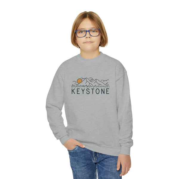 Keystone, Colorado Youth Sweatshirt - Unisex Kid's Keystone Crewneck Sweatshirt