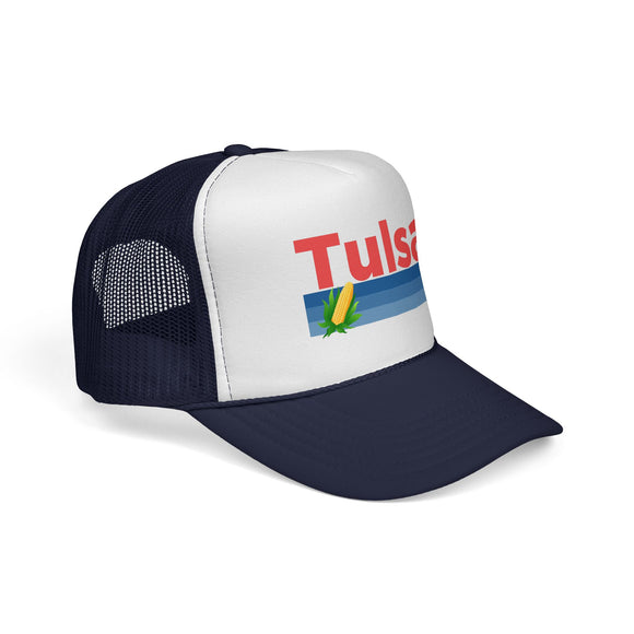 Tulsa, Oklahoma Retro Corn and Farm Trucker Hat