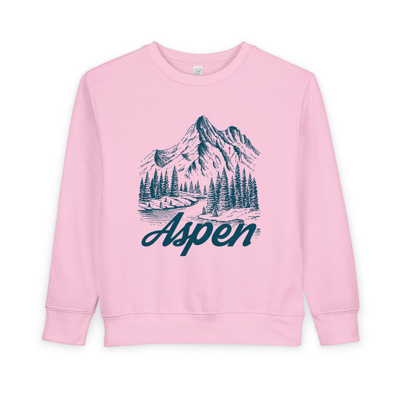 Aspen, Colorado Toddler Sweatshirt - Aspen Toddler Crewneck Sweatshirt