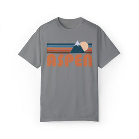 Buy grey Aspen, Colorado Graphic Tee, Comfort Colors Retro Unisex Aspen T shirt, Mountain Adventure Shirt