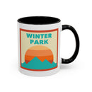 Winter Park, Colorado Retro Ombre Sun Mountain Coffee Mug 11 oz, Winter Park, Colorado Nature Lover Gift, Mountain Enthusiast Mug-6