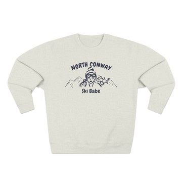 Premium North Conway, New Hampshire Ski Babe Sweatshirt