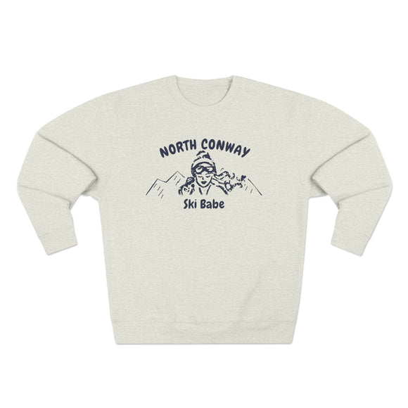 Premium North Conway, New Hampshire Ski Babe Sweatshirt