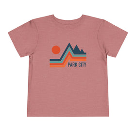 Park City, Utah Toddler T-Shirt - Retro Palm Tree Toddler Park City Shirt