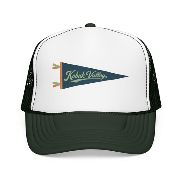 Kobuk Valley National Park Pennant Trucker Hat — Vintage Foam Mesh Cap