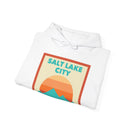 Salt Lake City, Utah Mountain Sun Hoodie - Unisex Hooded Sweatshirt, Travel Sweatshirt, Sunset-18