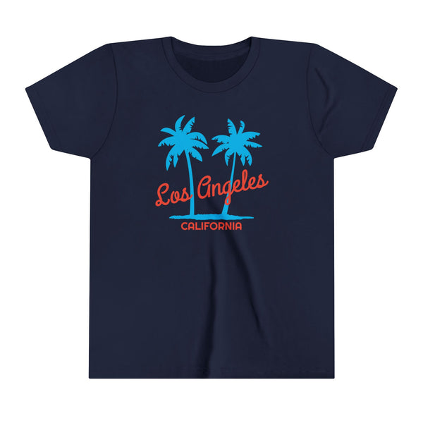 Los Angeles, California Youth Shirt - Retro Palm Tree Los Angeles Kid's T-Shirt