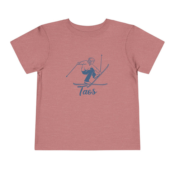 Taos, New Mexico Toddler Graphic Tee Vintage Ski - Kids Taos Shirt