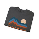 Oregon Sweatshirt Retro Mountains, Oregon Unisex Graphic Crewneck-14