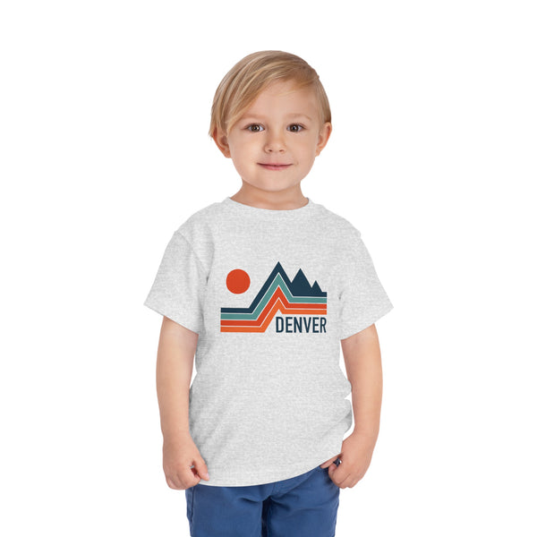 Denver, Colorado Toddler T-Shirt - Retro Palm Tree Toddler Denver Shirt