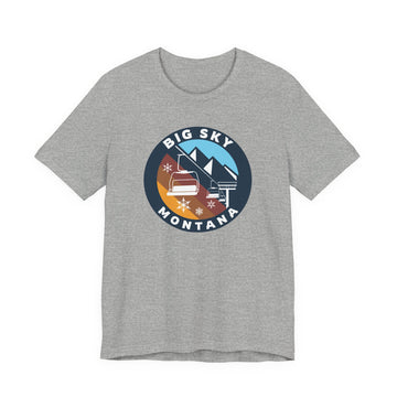 Buy athletic-heather Big Sky, Montana T Shirt - Retro Ski Lift Tee