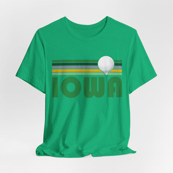 Golf Iowa T-Shirt - Retro Golf Unisex Iowa Shirt
