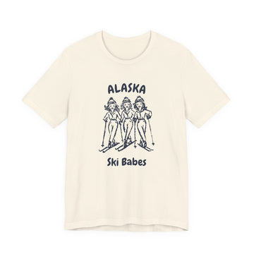 Alaska Ski Babes T‑Shirt — Retro Skiing Graphic Tee - 0
