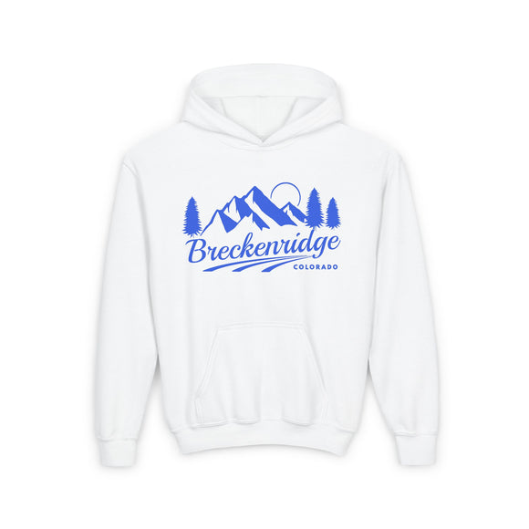 Retro Breckenridge, Colorado Youth Hoodie - Mountain Breckenridge, Colorado Kids Sweatshirt, Cute Breckenridge, Colorado Children's Pullover