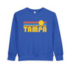 Tampa, Florida Toddler Sweatshirt - Retro Sun Tampa Toddler Crewneck Sweatshirt