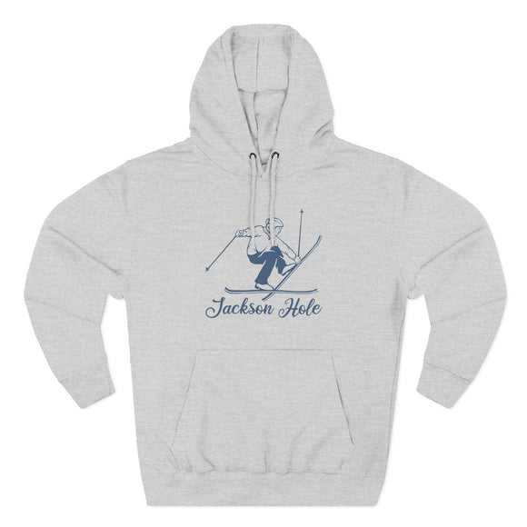 Premium Jackson Hole, Wyoming Vintage Snow Ski Hoodie
