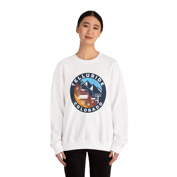 Telluride, Colorado Sweatshirt - Ski Lift Telluride Crewneck Sweatshirt