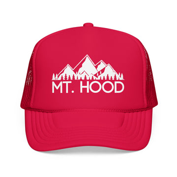 Buy red Mt. Hood, Oregon Trucker Hat - Mt. Hood Cap