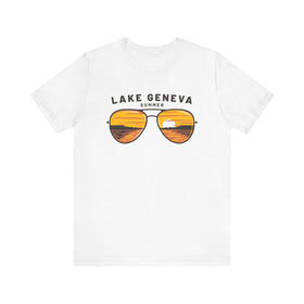 Lake Geneva, Wisconsin T Shirt - Sunglasses Lake Graphic Tee