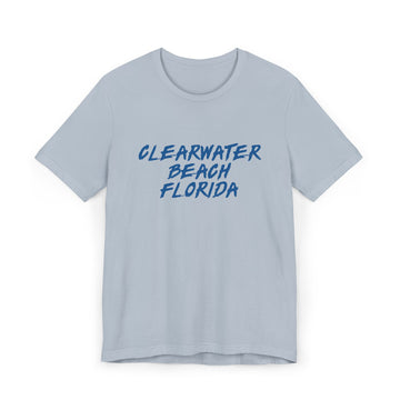 Buy light-blue Clearwater Beach T-Shirt | 100% Cotton Retro Florida Tee