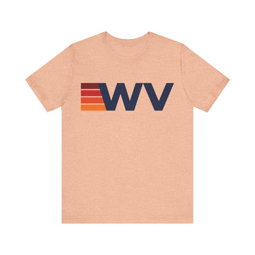 West Virginia Retro Stripes T-Shirt | West Virginia State Tee