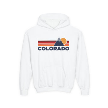 Colorado Youth Hoodie Retro Mountain, Kids Pullover, Vintage Style Colorado  Sweatshirt