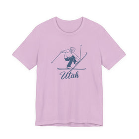 Buy lilac Utah T Shirt - Vintage Ski Graphic Utah Tee