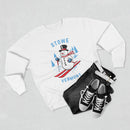 Premium Stowe, Vermont Skiing Snowman Sweatshirt-5