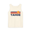 Lake Tahoe, California Retro Sunstripe Tank Top | Comfort Colors - 100% Cotton-2