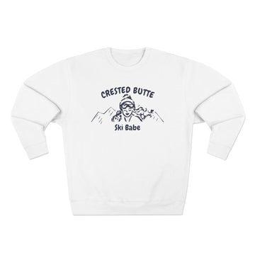 Premium Crested Butte, Colorado Ski Babe Sweatshirt - 0