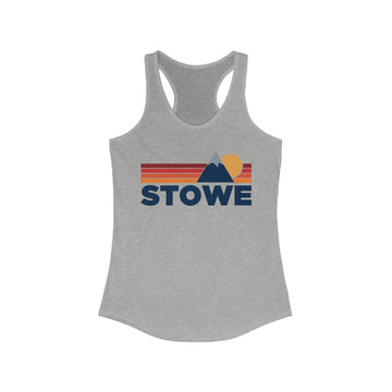 Stowe, Vermont Women's Racerback Tank Top - Mountain Lover Sleeveless Shirt, Women's Stowe Hiking Tank - 0