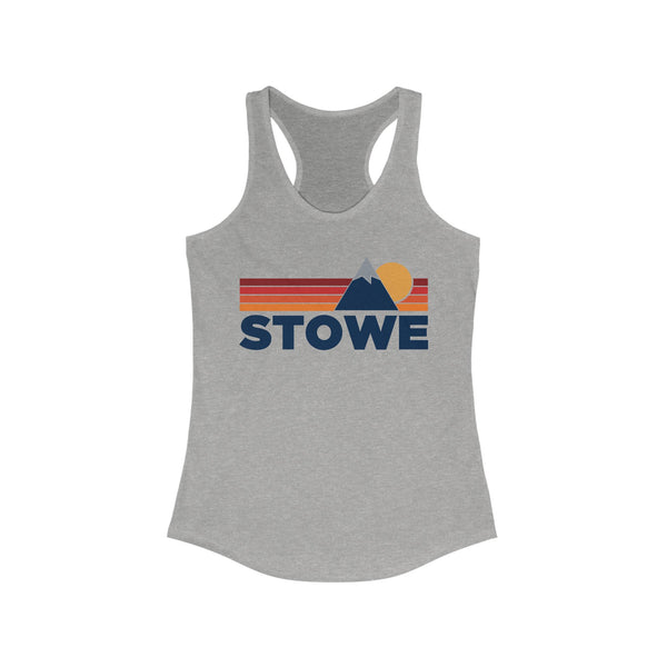 Stowe, Vermont Women's Racerback Tank Top - Mountain Lover Sleeveless Shirt, Women's Stowe Hiking Tank