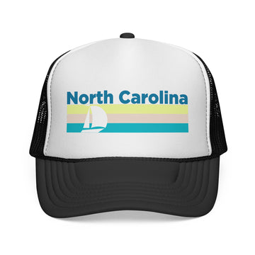 North Carolina Retro Sailboat Trucker Hat