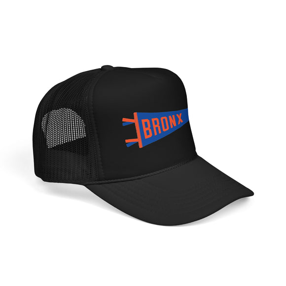Bronx, New York Pennant Trucker Hat — Retro Flag Foam Cap