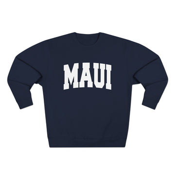 Buy navy Premium Maui, Hawaii Retro Graphic Sweatshirt